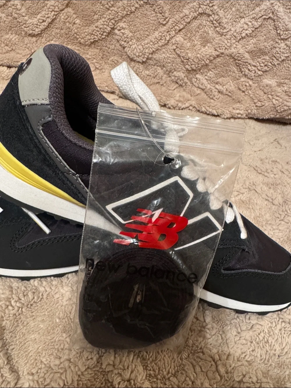 New Balance Figs Women’s Black Sneakers with Yellow Accent NEW